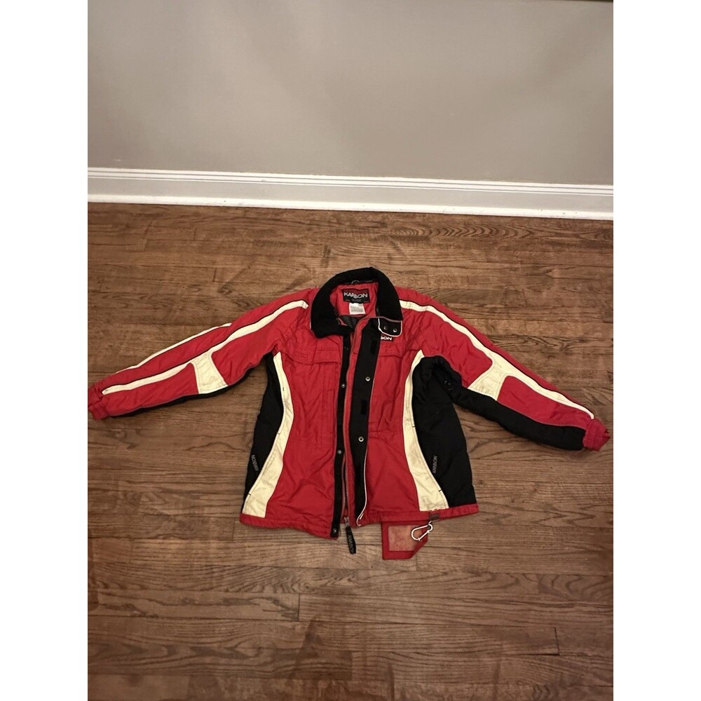 Karbon Mens L Red and Black Polyester Ski/ Snowboard Jacket